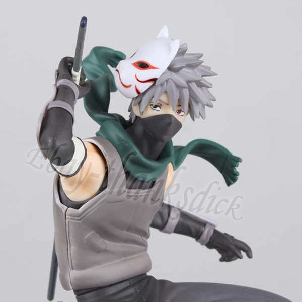 NEW! NARUTO Hatake Kakashi With Fox Mask 21cm/8.4" PVC Figure New In