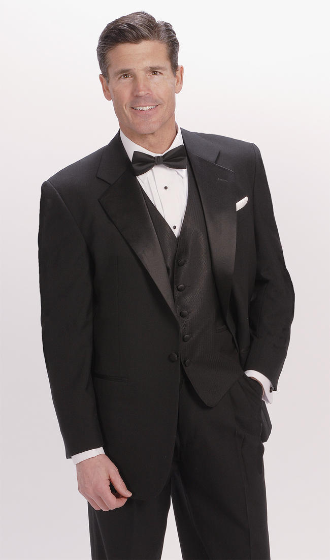 MENS 54 R BLACK CLASSIC NOTCH TUXEDO JACKET AND PANTSN