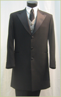 MENS 40 L BLACK 4 B ZOOT  TUXEDO W/ ZOOT CHAIN 