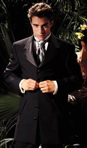 MENS 50 L  BLACK 5 BUTTON DESIGNER TUXEDO JACKET