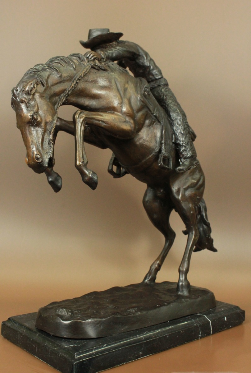 Bronze Statue **DEAL** Signed Remington Famous Wooly Chaps Cowboy