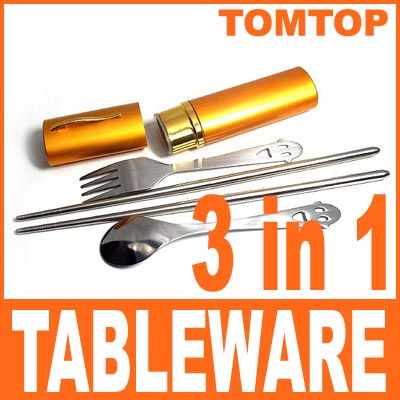 Travel Pen style tableware kit Chopsticks Fork Spoon UK