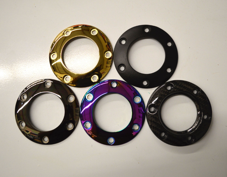 NRG STEERING WHEEL HORN BUTTON RING CHROME GOLD 6 BOLT UNIVERSAL eBay