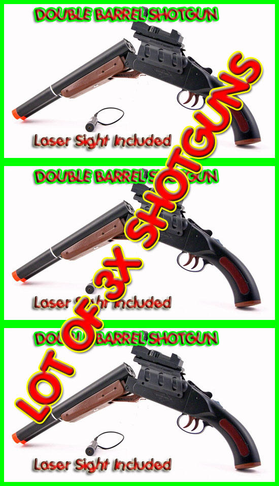 3 WHOLESALE Airsoft Double Barrel Shotgun Spring Rifle