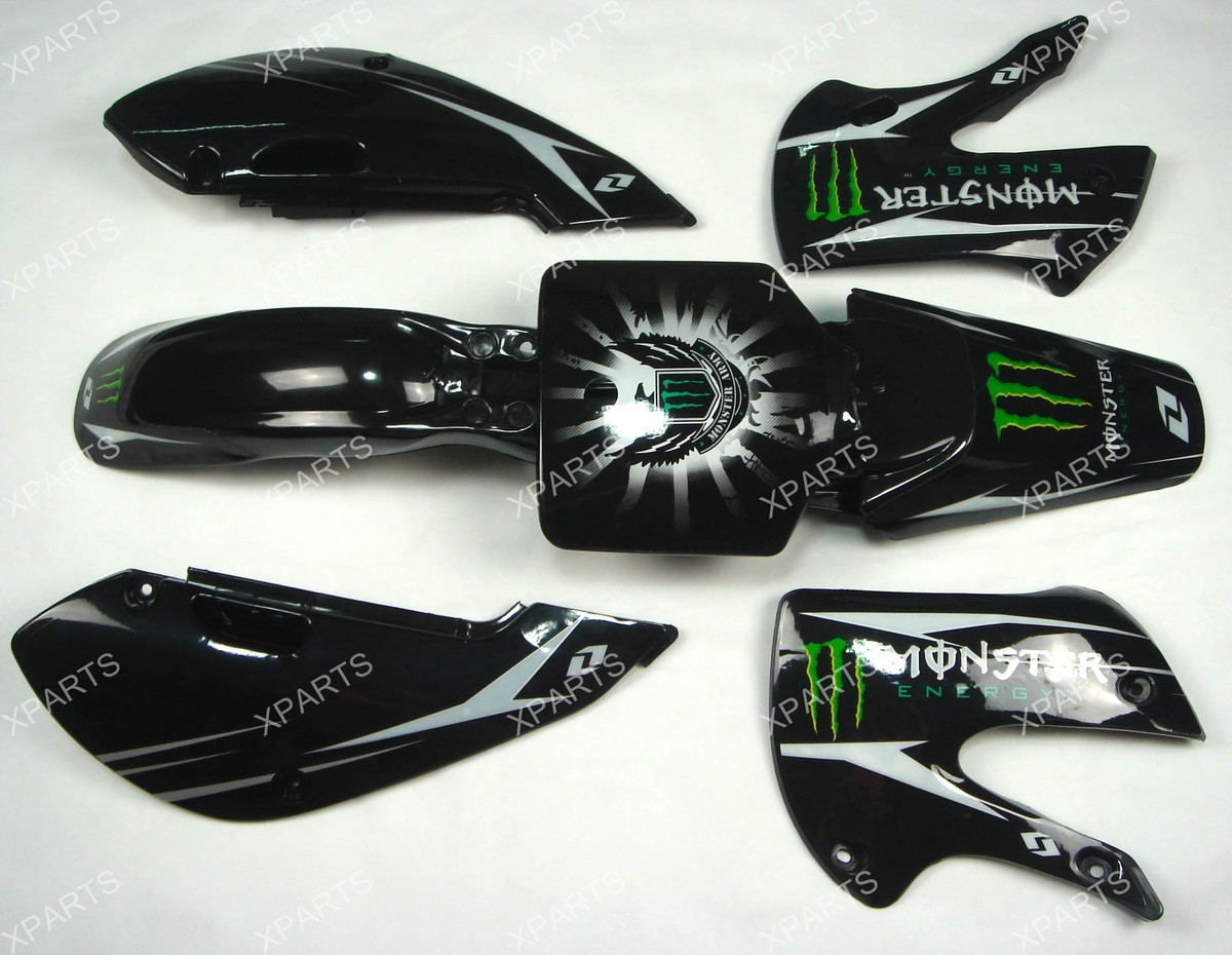 Full plastics & 3M GRAPHICS DECALS FOR KAWASAKI KLX110 KX65 pit dirt bike