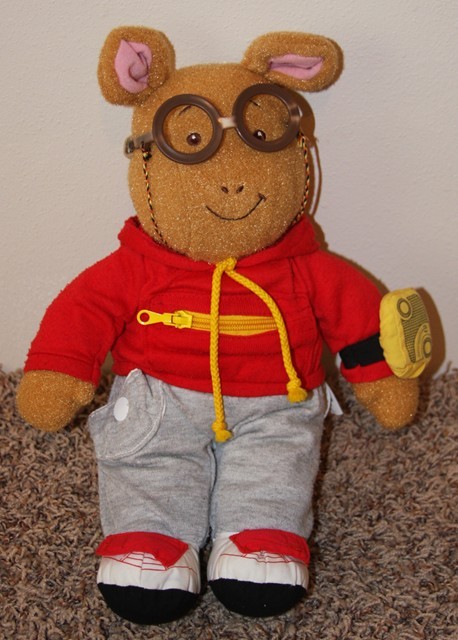 RETIRED VINTAGE PBS DRESS ME ARTHUR PLUSH DOLL MINT