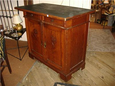 European Pine Arts Crafts Bar Server Victorian Vintage