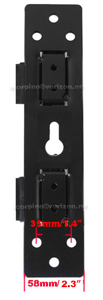 the size of mounting on stud plate