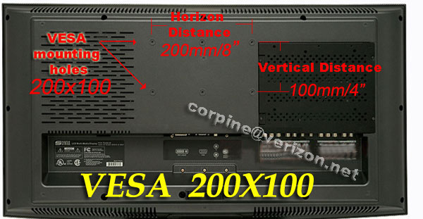 TV VESA SIZE