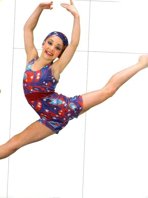 ALL AMERICAN July 4th Bikatard Unitard Red White Blue Dance Costume