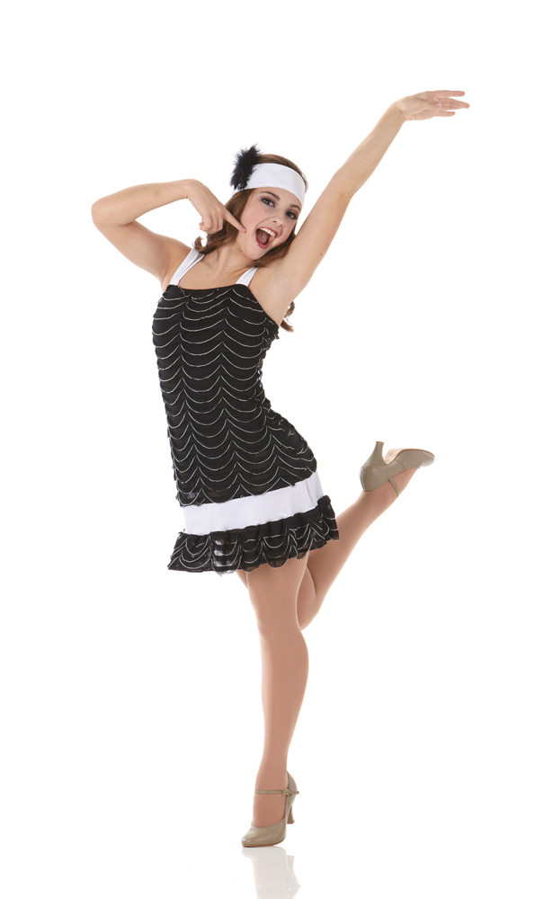 ROARING 20's Flapper Dress w/Headband HALLOWEEN Dance Costume eBay