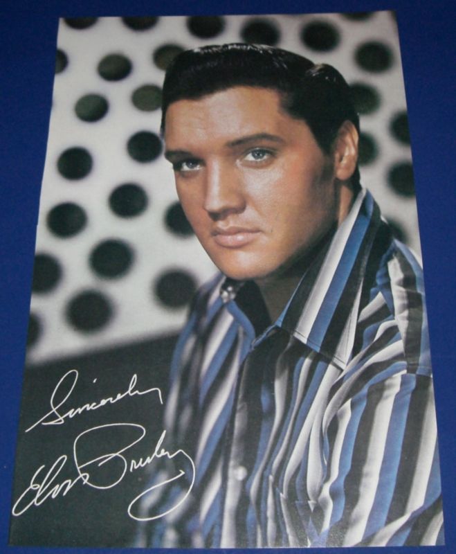 1977 ELVIS PRESLEY POSTER 17X11" *SIGNED ELVIS PRESLEY*