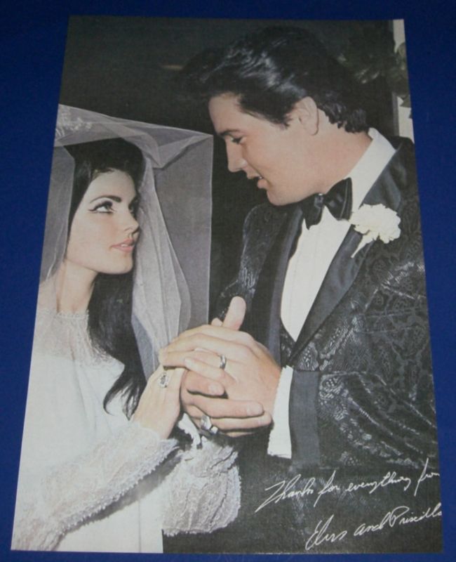 1977 ELVIS PRESLEY POSTER 17X11" *THE WEDDING SIGNED!!!