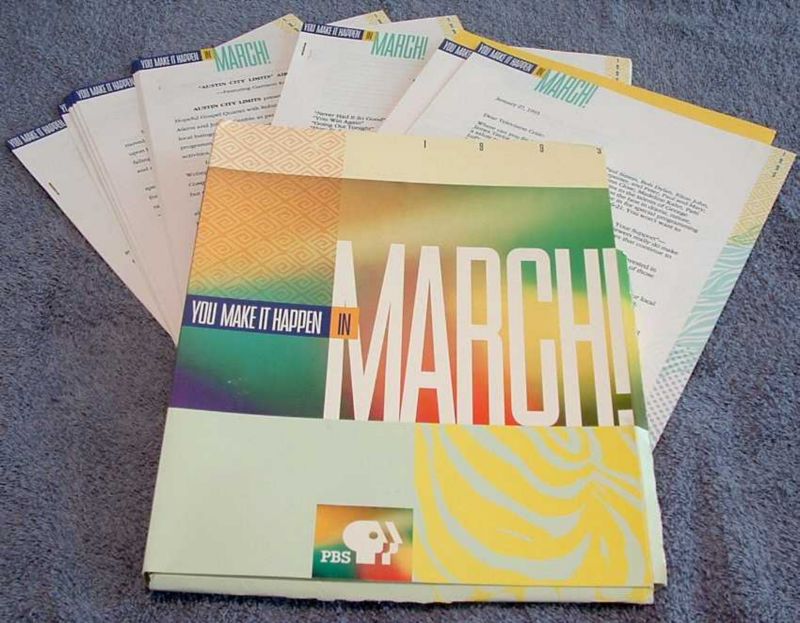 1993 *PBS MAKE IT HAPPEN IN MARCH PRESS KIT* ch