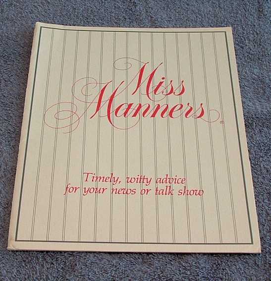 1985 JUDITH MARTIN *MISS MANNERS PRESS KIT* ch