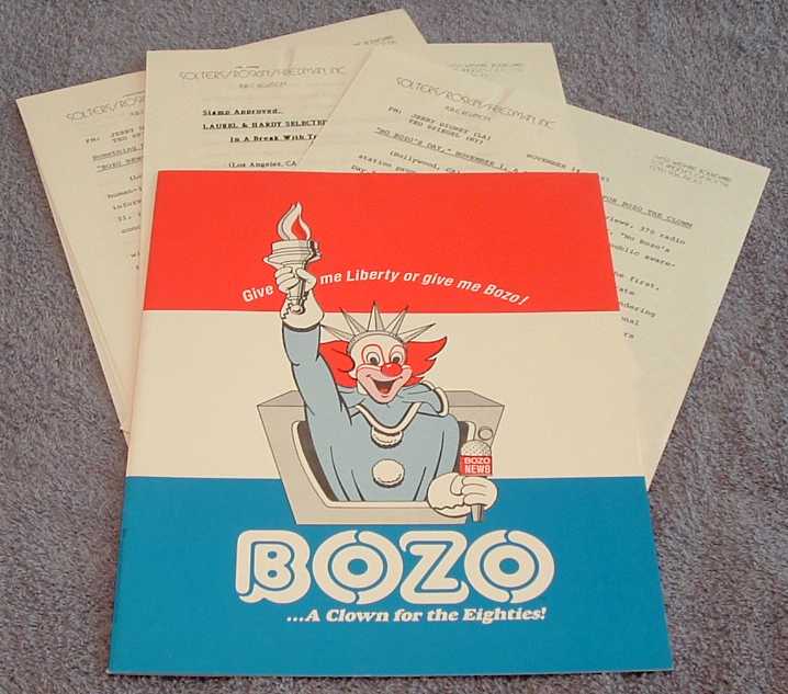 1985 *BOZO A CLOWN FOR THE EIGHTIES PRESS BOOK* ch