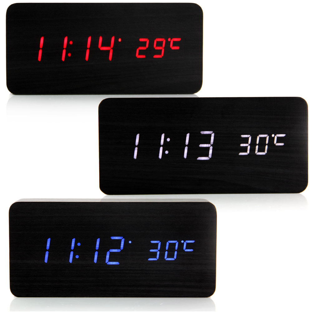 New Modern Digital Black Alarm Desk Clock Thermometer Led Display - New Modern Digital Black Alarm Desk Clock Thermometer Led Display Multicolors new modern digital black alarm desk clock thermometer led display - new modern digital black alarm desk clock thermometer led display multicolors