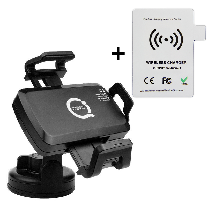 QI Wireless Car Charger Pad Charging Transmitter+Samsung Note2/3 S3 S4