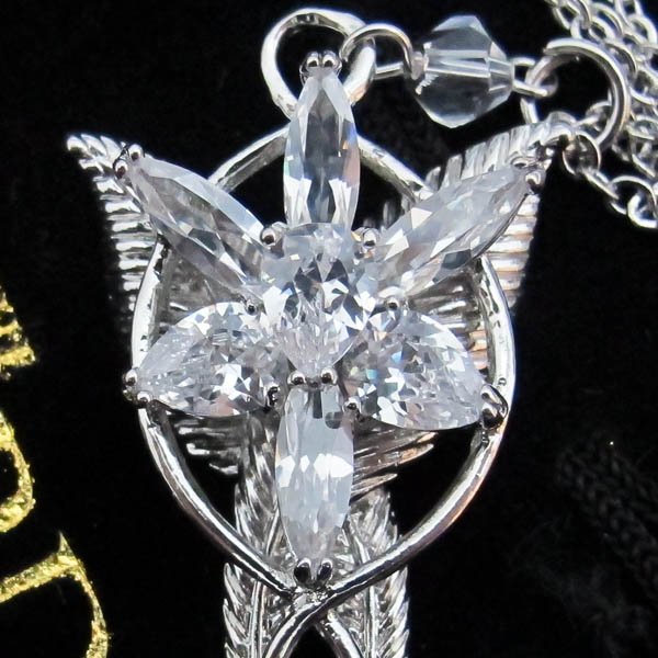 LOTR Arwen Evenstar Platinum Plated Necklace Pendant Chain Free eBay