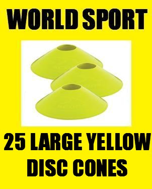 LARGE Yellow DISC CONES Field Marking Soccer Football