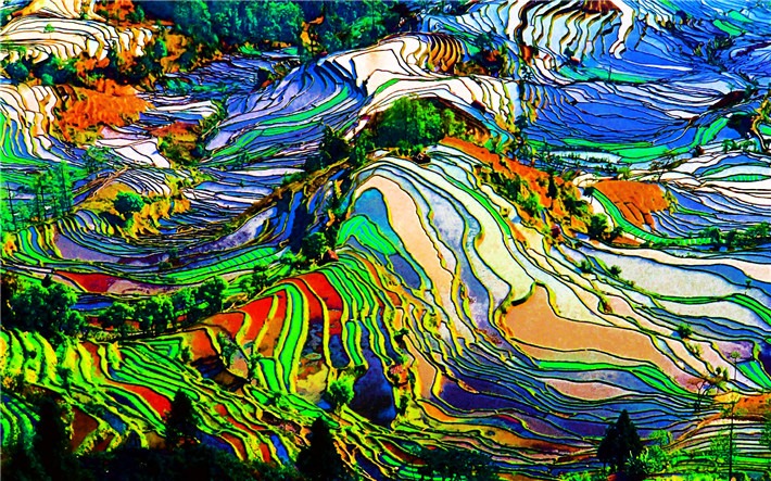 psychedelic trippy art fabric poster 40