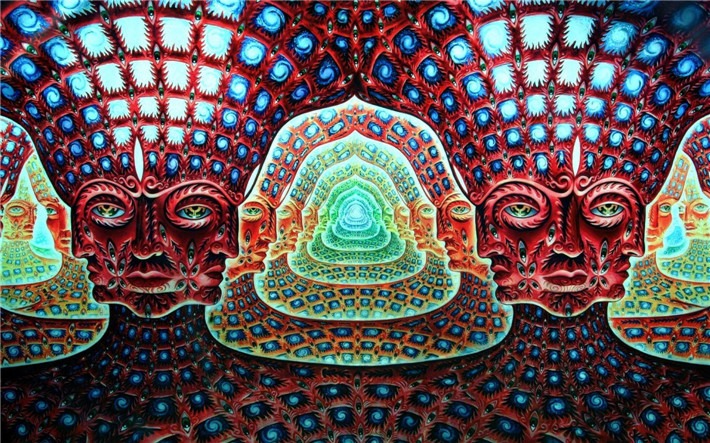 trippy psychedelic art fabric poster 21 x 13