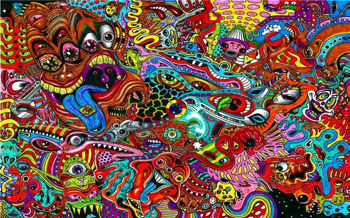 psychedelic trippy art fabric poster 40