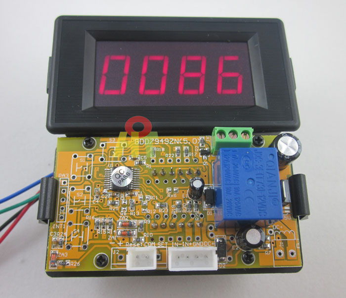 12V 4 Digit Red LED Counter Meter relay output+IR Photoelectric