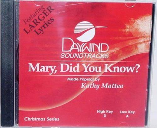 Kathy Mattea Mary Did You Know New Accompaniment CD