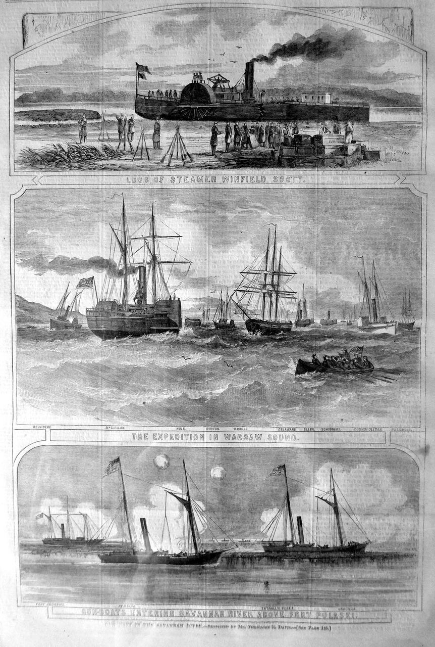 Savannah River SS Winfield Scott sidewheetl steamer shipwreck Warsaw