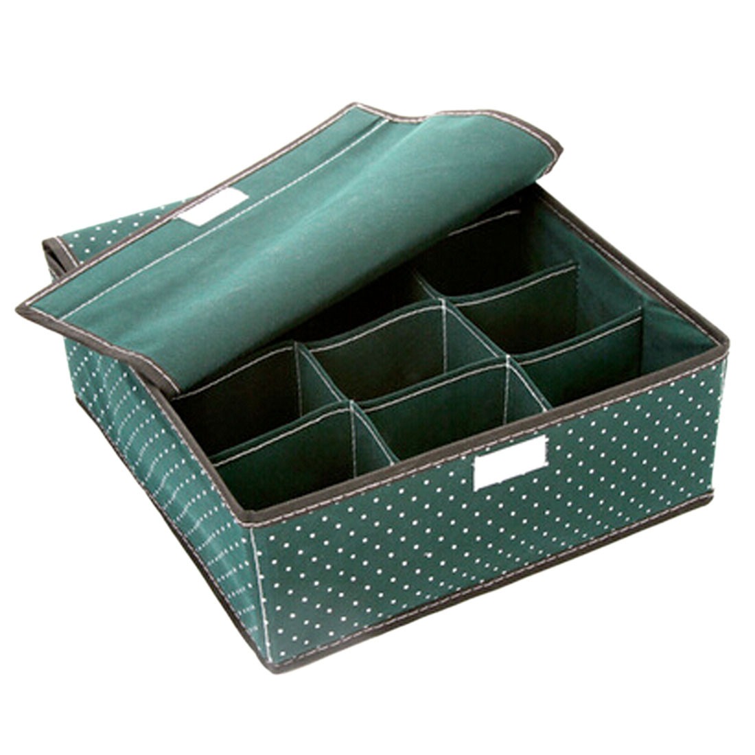 Bra Underwear Socks Organizer Containers Plaid Lid Dust Proof Storage