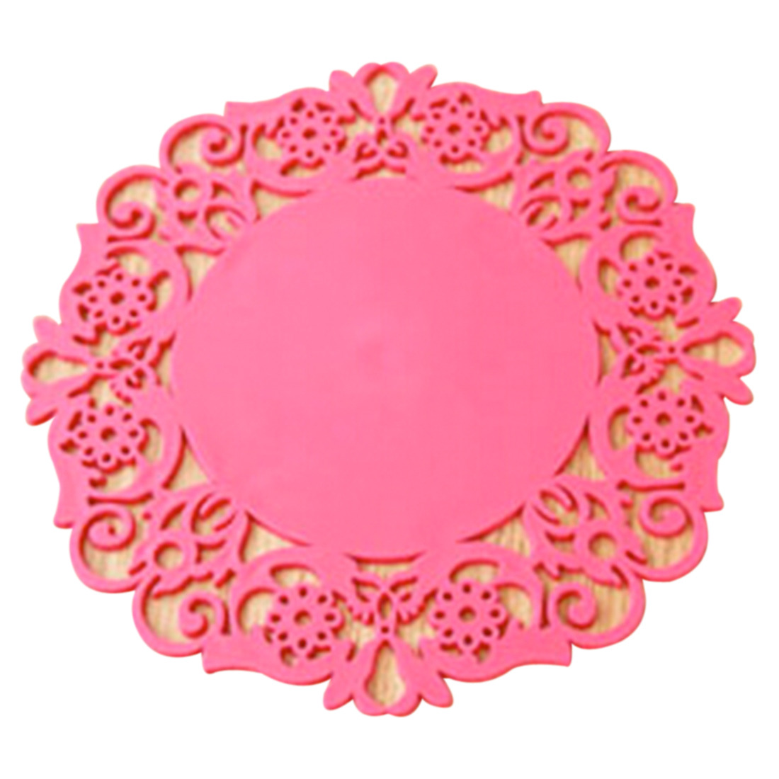 Table Placemats FlowerShaped Kitchen Supplies Silica Gel Insulation