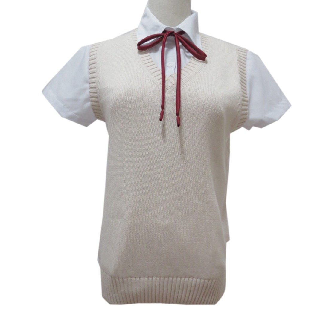 Women Sleeveless V Neck Cotton Knitting Sweater School Girls JK Uniforms Vests eBay