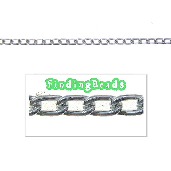 5 Metres Silver Plated Aluminum Chains CH0077 FREE SHIP