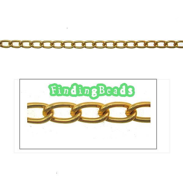 3 Metres Gold Plated Aluminum Chains CH0082 FREE SHIP