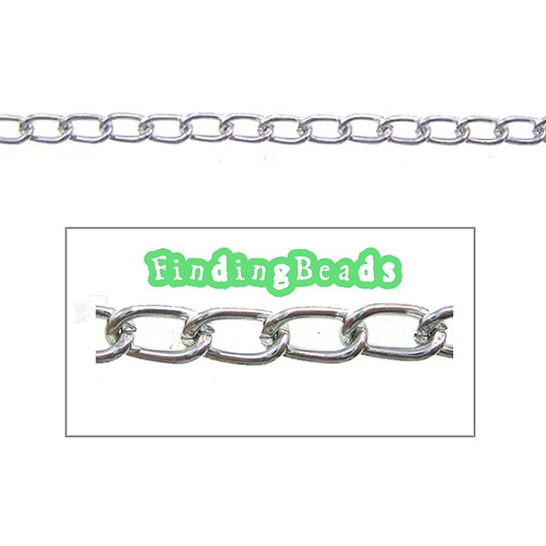 2 Metres Silver Plated Aluminum Chains CH0086 FREE SHIP