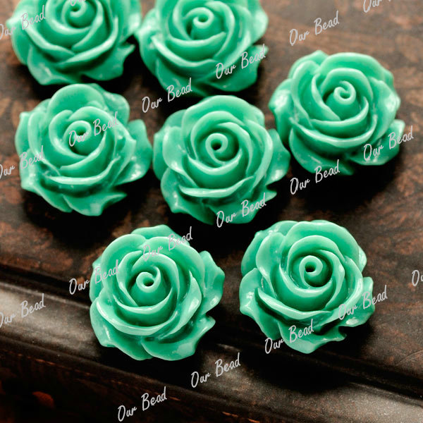 Vintage Flatbacks Cabochon Rose Flower Resin Lucite Cameo Lots Choose 14.5x8mm - Picture 22 of 27