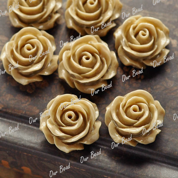 Vintage Flatbacks Cabochon Rose Flower Resin Lucite Cameo Lots Choose 14.5x8mm - Picture 25 of 27