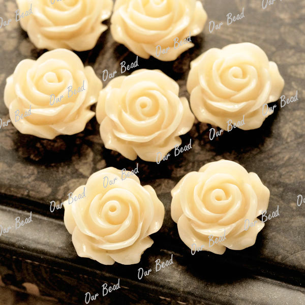 Vintage Flatbacks Cabochon Rose Flower Resin Lucite Cameo Lots Choose 14.5x8mm - Picture 26 of 27