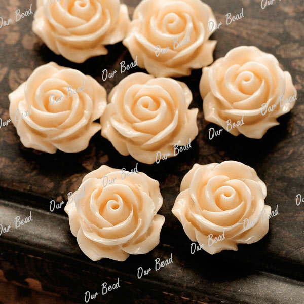 Vintage Flatbacks Cabochon Rose Flower Resin Lucite Cameo Lots Choose 14.5x8mm - Picture 27 of 27