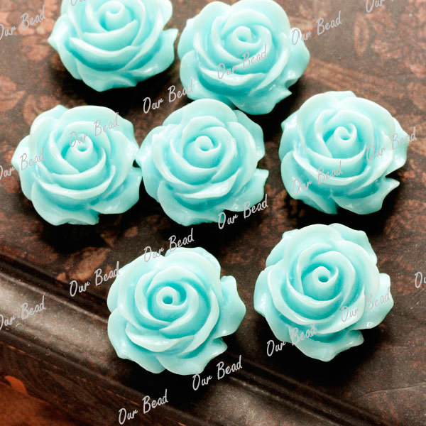 Vintage Flatbacks Cabochon Rose Flower Resin Lucite Cameo Lots Choose 14.5x8mm - Picture 7 of 27