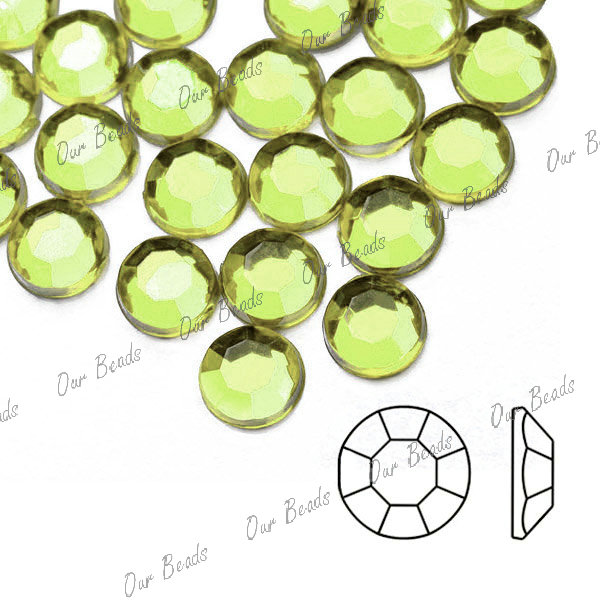1000-Pcs-Acrylic-Plastic-Round-Flatback-Green-Rhinestones-Lot-2-5mm-SS8-AF0003-9
