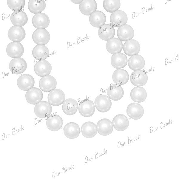 4/6/8/10mm Round Czech Glass Pearl DIY Jewellery Craft Beads Loose Fit