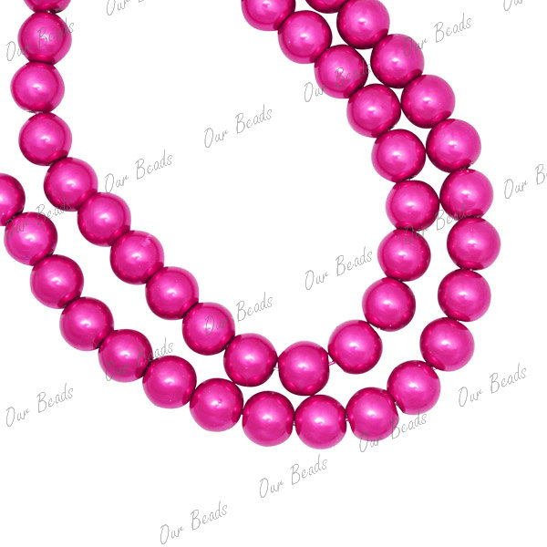 4/6/8/10mm Round Czech Glass Pearl DIY Jewellery Craft Beads Loose Fit