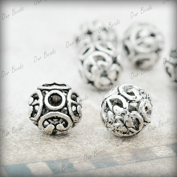 30pcs-Tibet-Style-Tibetan-Silver-Round-Spacers-Bead-Findings-TS2227