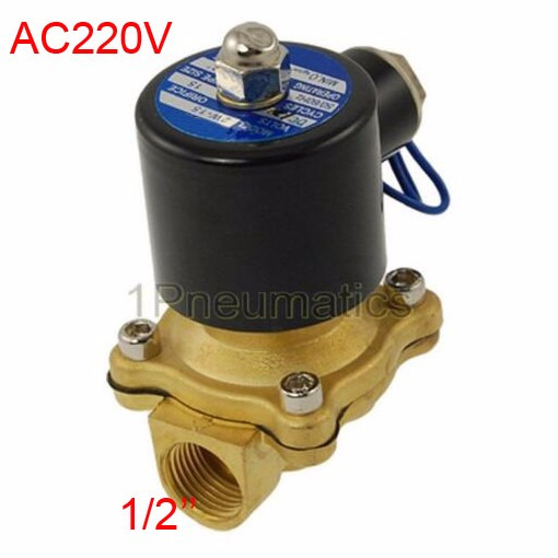 G3//4/" BSPP 2W-200-20 Brass Electric Solenoid Valve Water Oil Air Gas N//C AC 220V