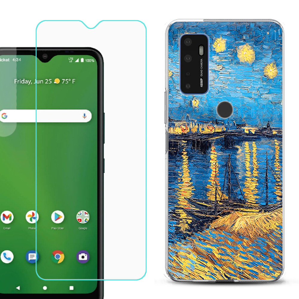 For Cricket Dream 5G / Icon 3 / Icon 4 Phone Case, Tempered Glass L9 eBay