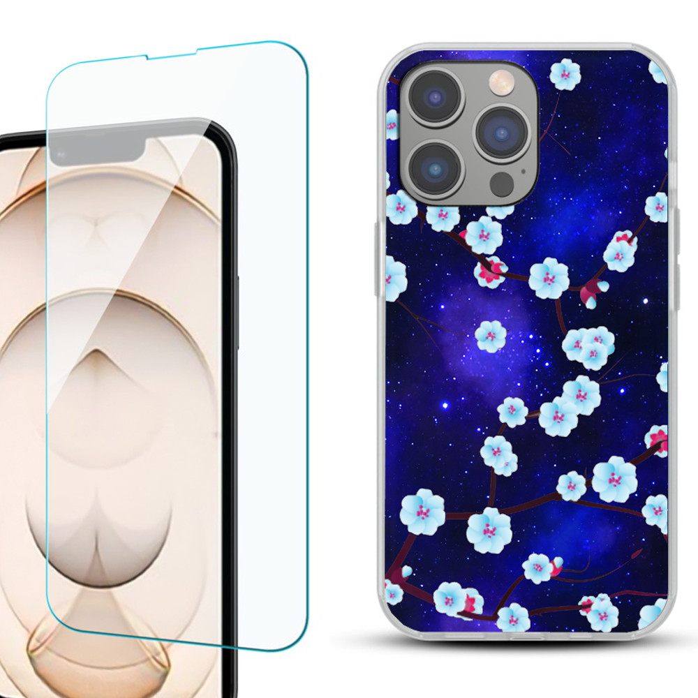 For iPhone 14,14 Pro,14 Plus,14 Pro Max Phone Case, Tempered Glass L8