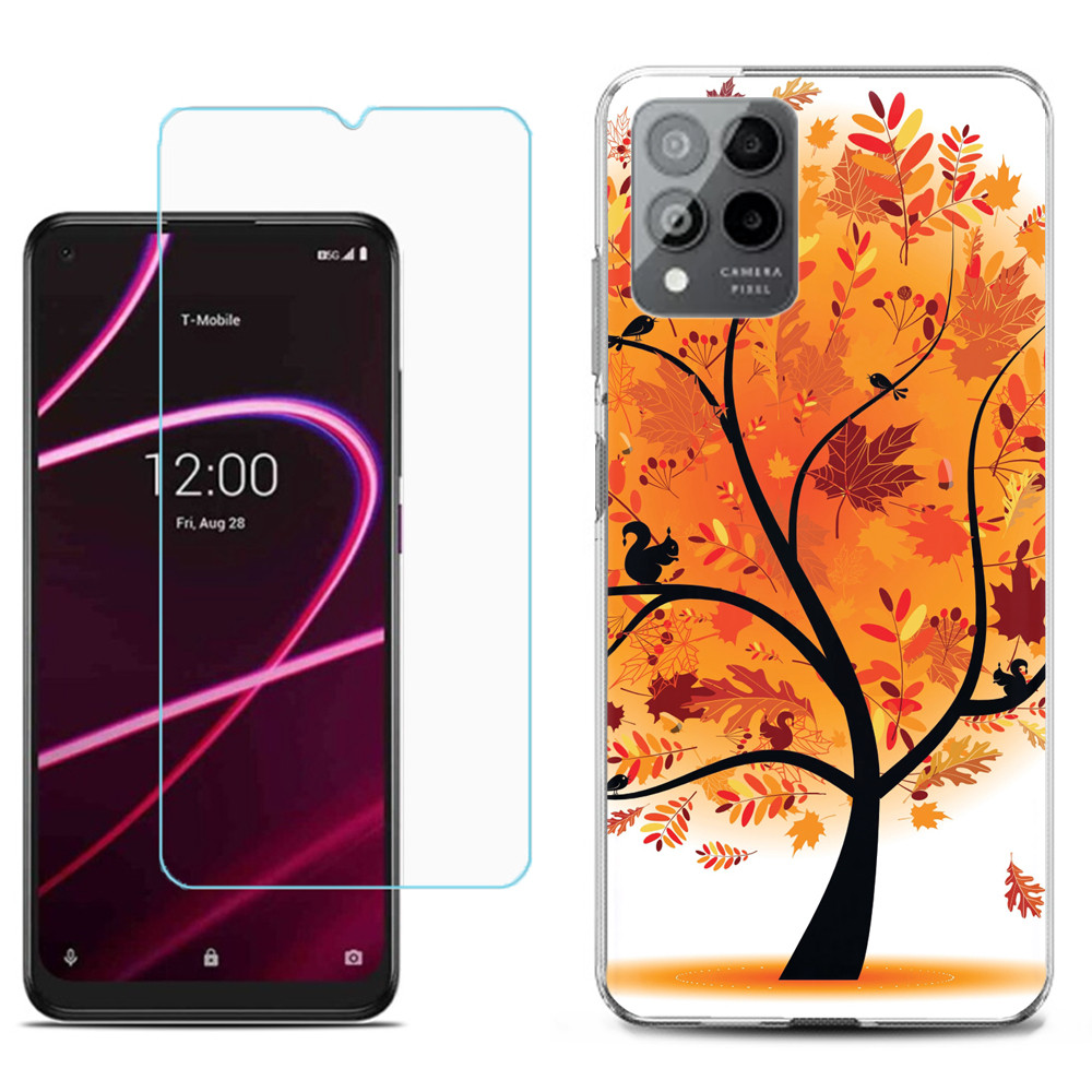 Asuwish Cover Portafoglio Per T-Mobile T Phone Pro 5G/Revvl 6 Pro Con Supporto, Porta Carte E Pellicola In Vetro (Rosso)