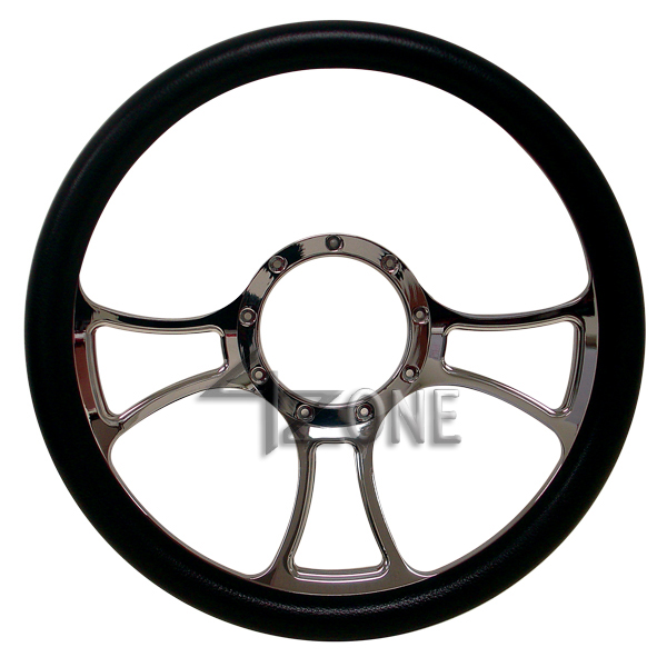 Beige Banjo Camaro Impala Nova Hot Rod Steering Wheel Aluminum Horn Adapter